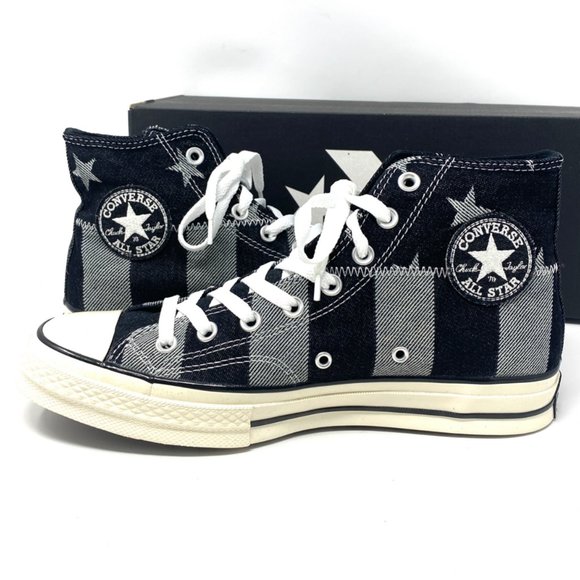 CONVERSE Men's AdVulc Chuck 70 High Top Stars Stripes Black Canvas Size 167709C - Picture 2 of 9